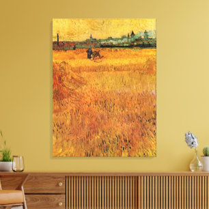 Arles: View from Wheat Fields by Vincent van Gogh Canvas Print
