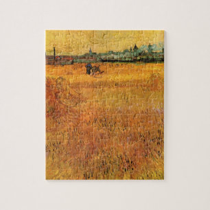 Arles: View from Wheat Fields by Vincent van Gogh Jigsaw Puzzle