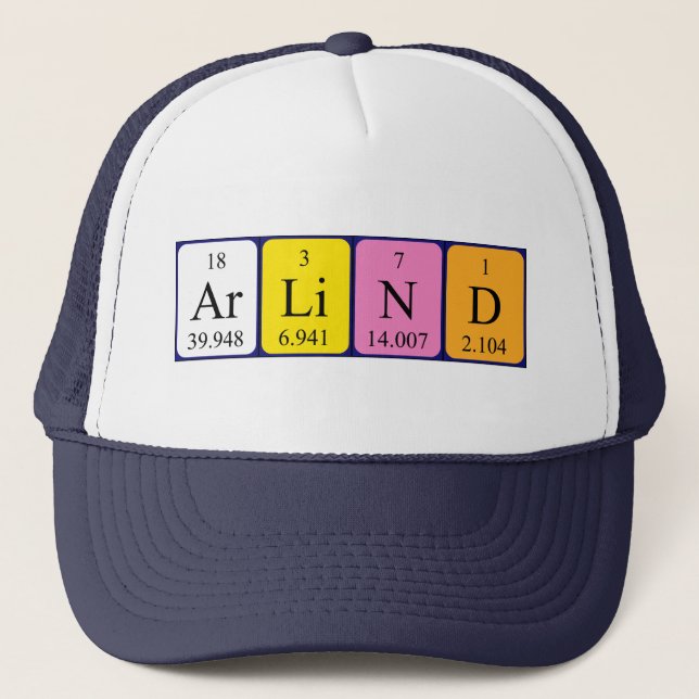Arlind periodic table name hat (Front)