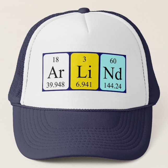 Arlind periodic table name hat (Front)