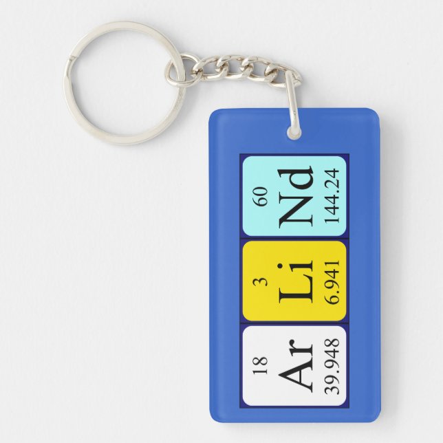Arlind periodic table name keyring (Front)