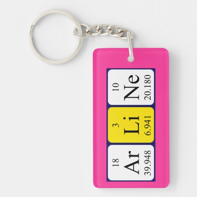 Arline periodic table name keyring (Front)