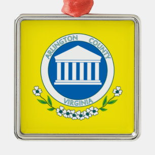 Arlington Flag (Virginia, USA) (Arlington County) Metal Tree Decoration
