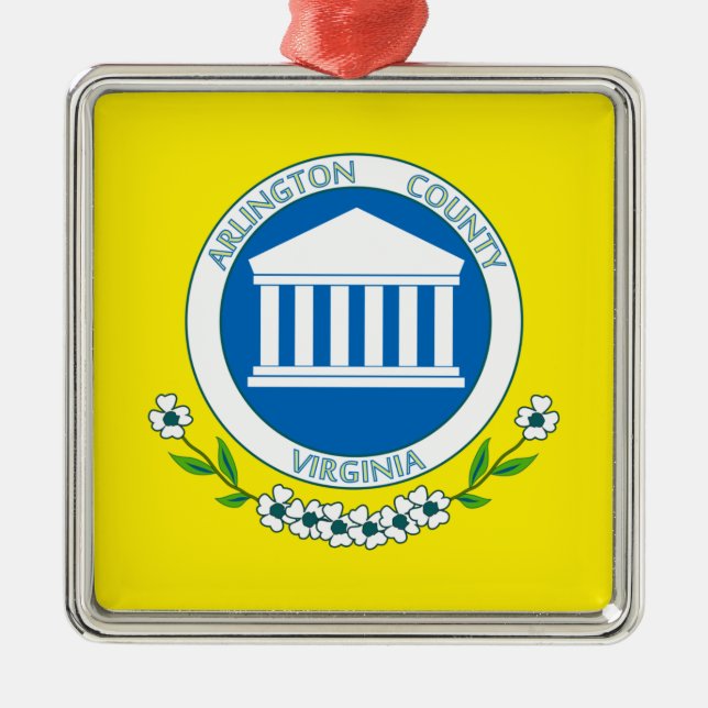 Arlington Flag (Virginia, USA) (Arlington County) Metal Tree Decoration (Front)