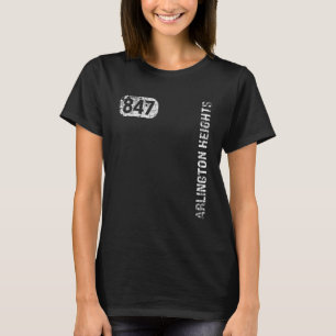 Arlington Heights Illinois 847 Area Code Vintage R T-Shirt