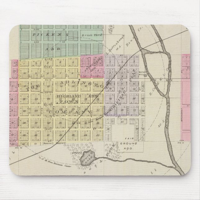 Arlington, Kansas Mouse Mat (Front)