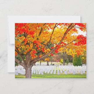 Arlington National Cemetery in Autumn Invitation