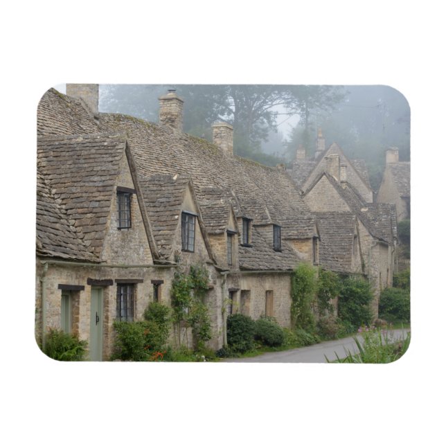 Arlington Row, Bibury rectangular photo magnet (Horizontal)
