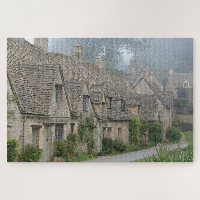 Arlington Row, traditional houses in Bibury Jigsaw Puzzle (Horizontal)