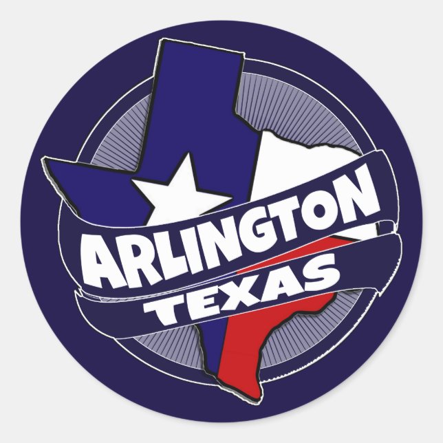 Arlington Texas flag burst stickers (Front)