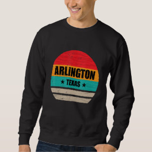 Arlington Texas Retro Vintage Sunset Us State Arli Sweatshirt