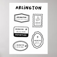Arlington - Travel Stamp Collection | Minimalist 