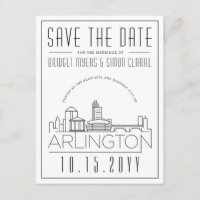 Arlington Wedding | Stylised Skyline Save the Date