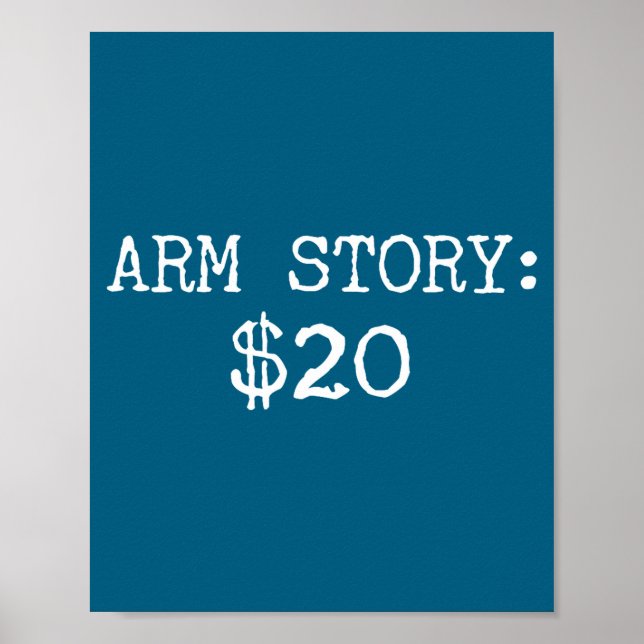 Arm Amputee Funny Gift Humor Missing Limb Quote  Poster (Front)