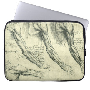 Arm and Shoulder Anatomy by Leonardo da Vinci Laptop Sleeve