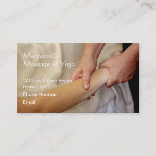 Arm Massage Photo Appointment Card