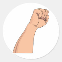 Arm Raised Clenched Fist Pump