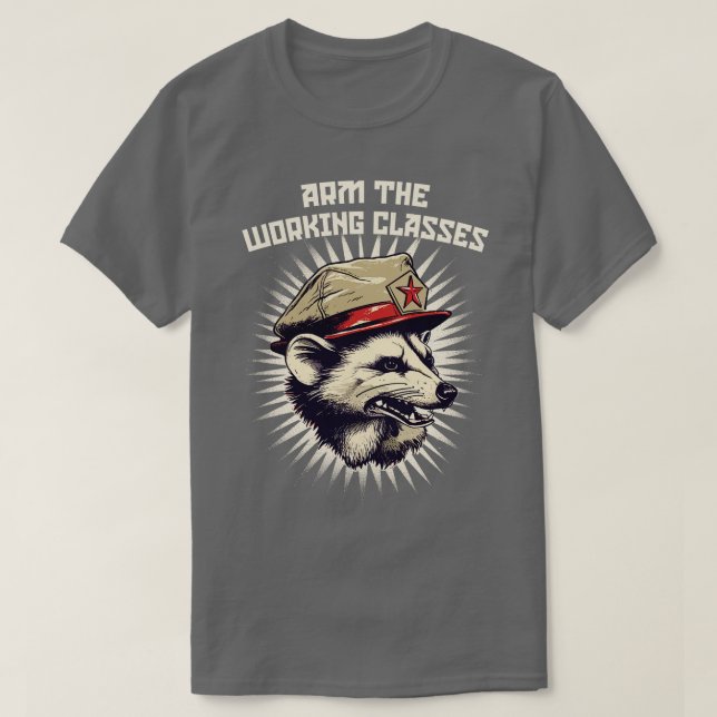 Arm The Working Classes Possum Revolution T-Shirt (Design Front)