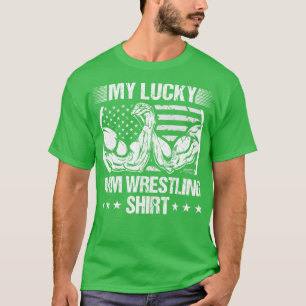 Arm Wrestle Men USA Flag Arm Wrestling T-Shirt