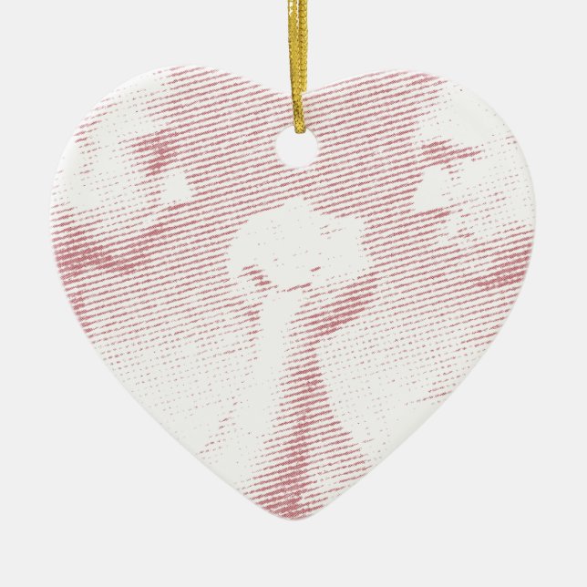arm wrestling arm force ceramic tree decoration (Front)