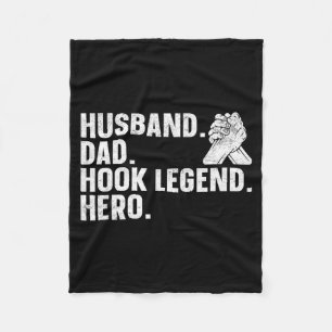 Arm Wrestling Arm Wrestler Husband. Dad. Hook Lege Fleece Blanket