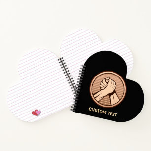 Arm wrestling Bronze Notebook