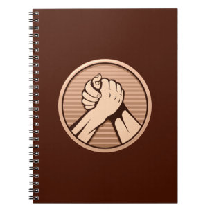 Arm wrestling Bronze Notebook