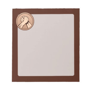 Arm wrestling Bronze Notepad