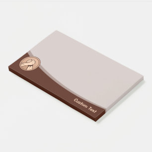 Arm Wrestling Bronze Post-it Notes