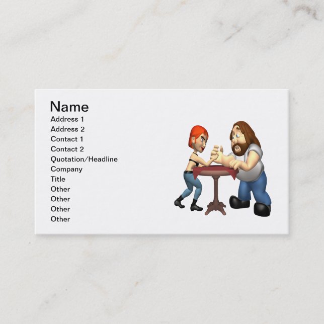 Arm Wrestling Business Card (Front)