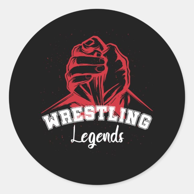 Arm Wrestling Classic Round Sticker (Front)