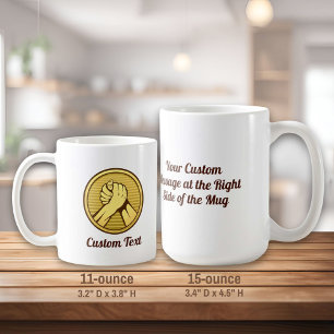 Arm wrestling Gold Coffee Mug