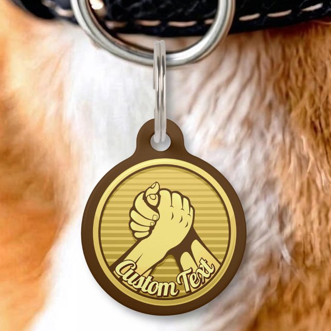 Arm wrestling Gold Pet Tag (Creator Uploaded)