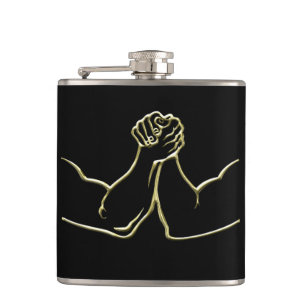 Arm Wrestling Hip Flask
