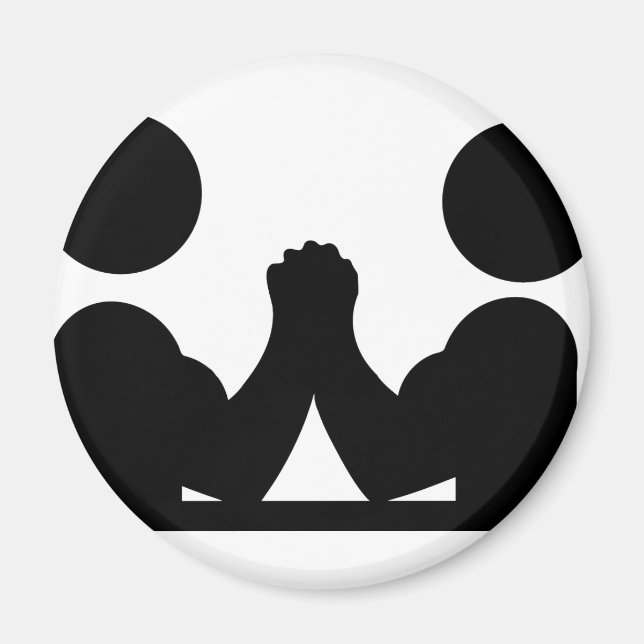 arm wrestling icon magnet (Front)