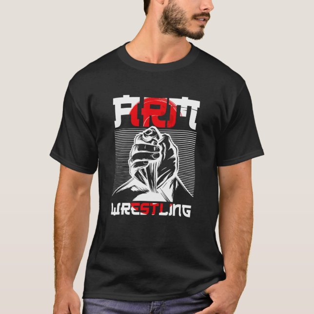 Arm Wrestling Japanese  Arm Wrestler T-Shirt (Front)