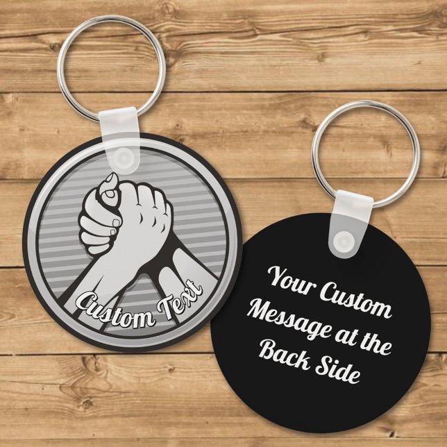 Arm wrestling Silver Keychain (Creator Uploaded)
