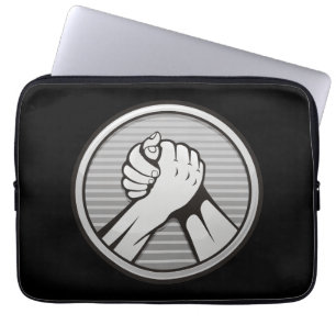 Arm wrestling Silver Laptop Sleeve