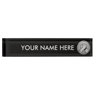 Arm wrestling Silver Nameplate