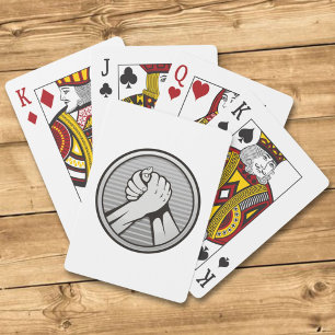 Arm wrestling Silver Playing Cards