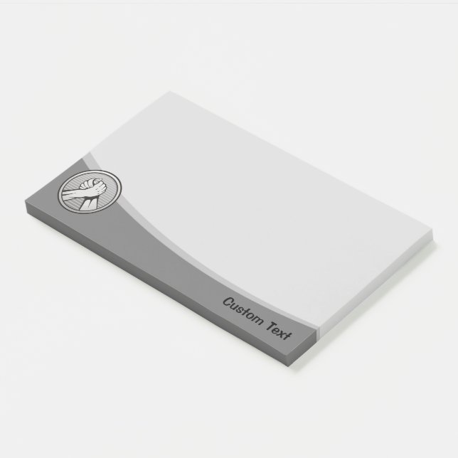 Arm Wrestling Silver Post-it Notes (Angled)