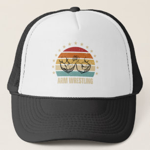 arm wrestling trucker hat