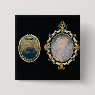Armada Jewel, miniature of Queen Elizabeth I enclo 15 Cm Square Badge