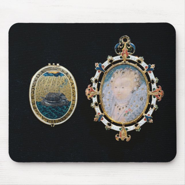 Armada Jewel, miniature of Queen Elizabeth I enclo Mouse Mat (Front)