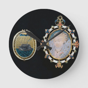 Armada Jewel, miniature of Queen Elizabeth I enclo Round Clock