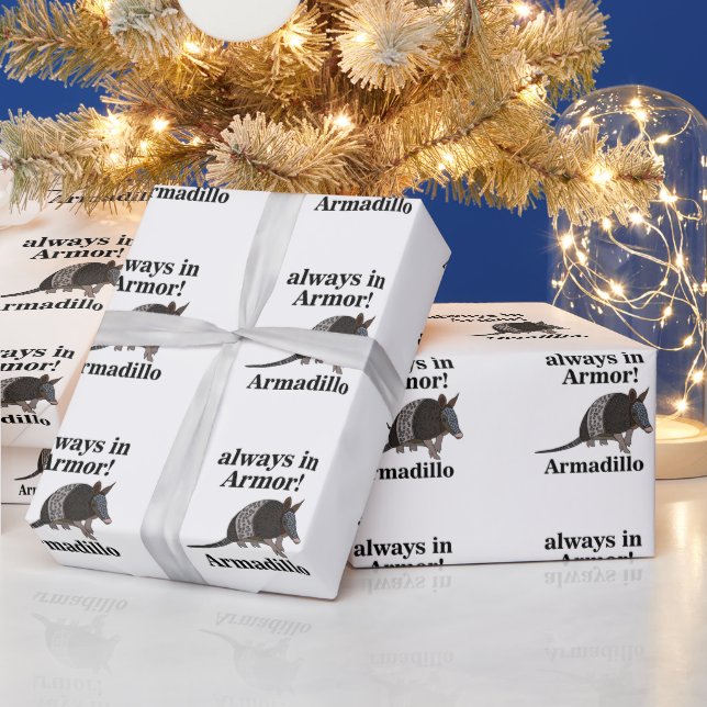Armadillo Animal Funny  Wrapping Paper (Holidays)