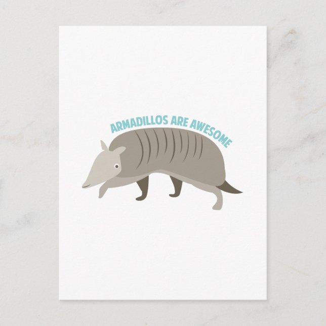 Armadillo_Armadillos_Are_Awe Postcard (Front)