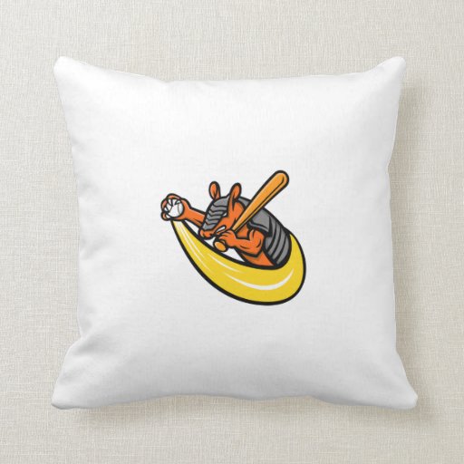 Image of Armadillo Baseball Mascot Cushion
