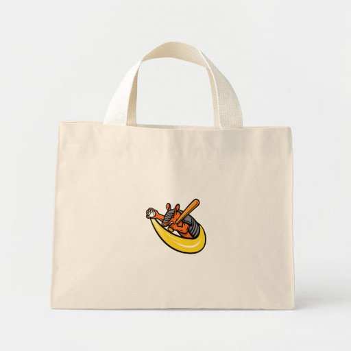 Image of Armadillo Baseball Mascot Mini Tote Bag