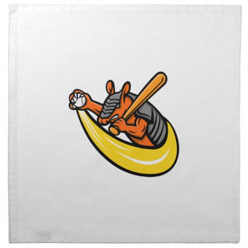 Image of Armadillo Baseball Mascot Napkin